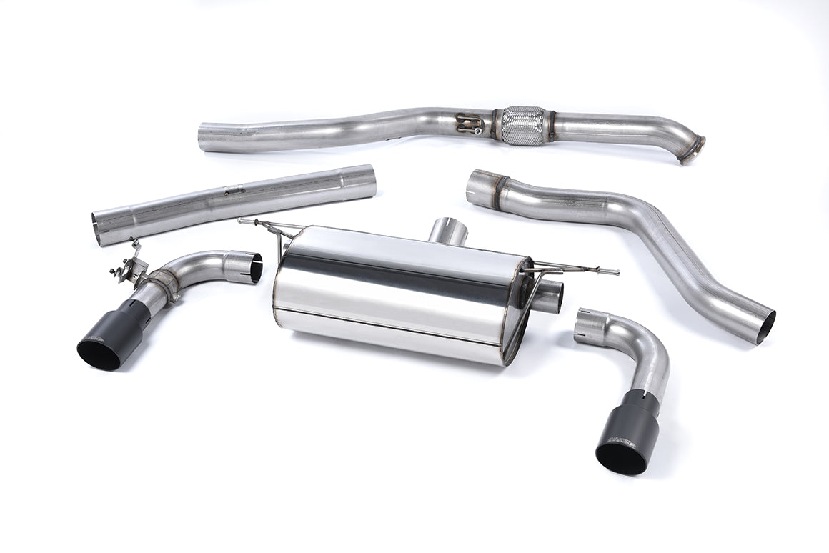 Milltek Non-Resonated Race Cat-Back Exhaust | BMW F22 M235i - Cerakote Black Tips