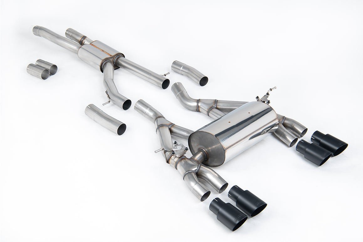Milltek Race Cat-Back Exhaust | BMW F80 M3 F82 M4 - Cerakote Black Tips