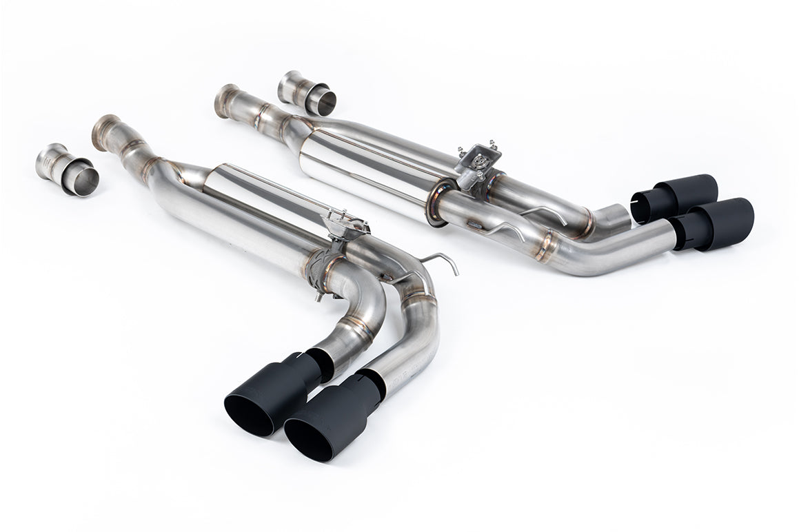 Milltek Valved Cat-Back Exhaust | Mercedes G63 W463 - Cerakote Black Tips