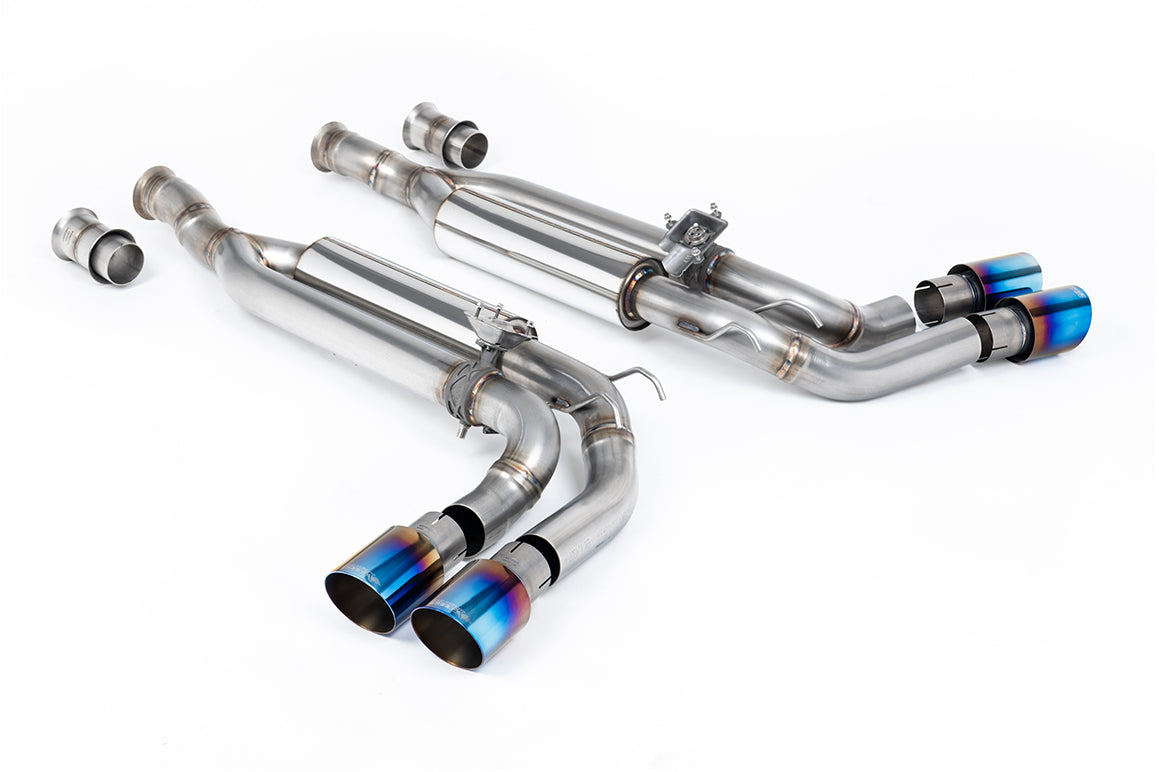 Milltek Valved Cat-Back Exhaust | Mercedes G63 W463 - Burnt/Blue Titanium Tips