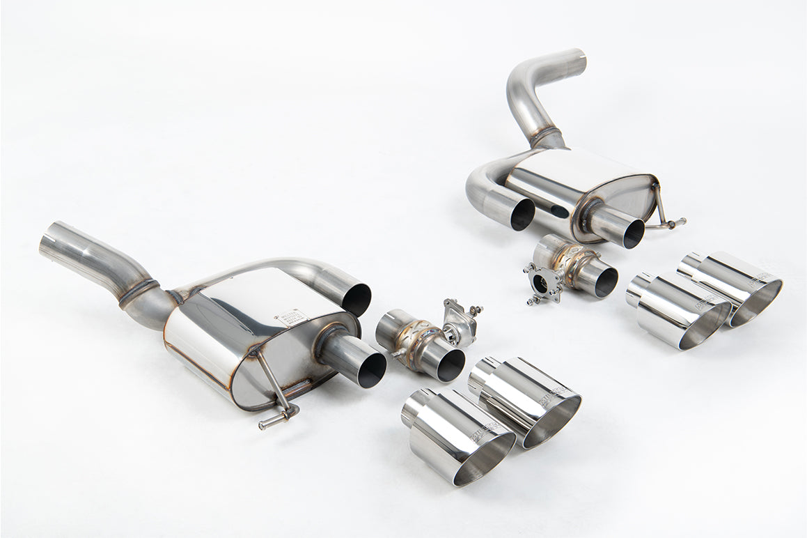 Milltek Valved Rear Silencer | Porsche Macan 2.9 V6 GTS Turbo - Polished Tips
