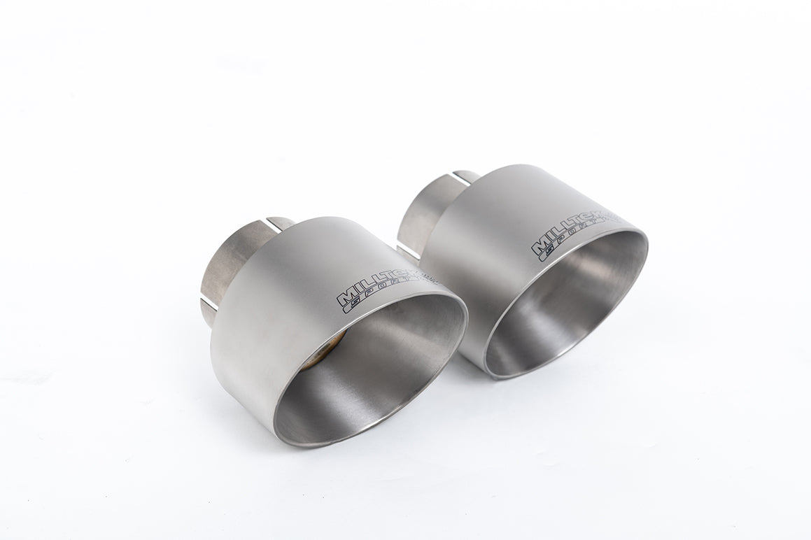 Milltek Valved Rear Silencer Bypass | Porsche 991.2 GT3 &amp; GT3 RS - Brushed Titanium Tips