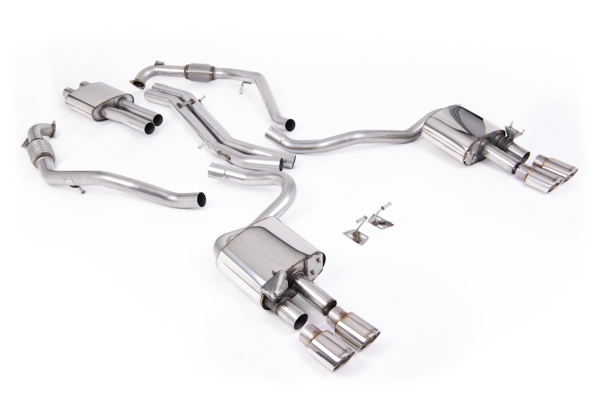 Milltek Resonated Cat-Back Exhaust | Audi B9 S5 3.0 V6 - Polished Ovals Tips